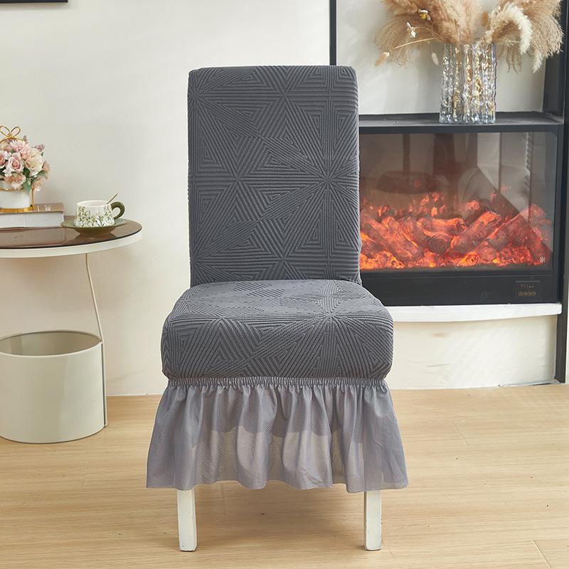 Thickened Elastic Chair Cover Skirt Integrated Stool Dust Cover Hotel Restaurant Universal In All Seasons