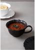 Wabi-Sabi Ceramic Coffee Cup & Saucer Set: Exquisite, High-End Latte Cup Perfect for Afternoon Tea