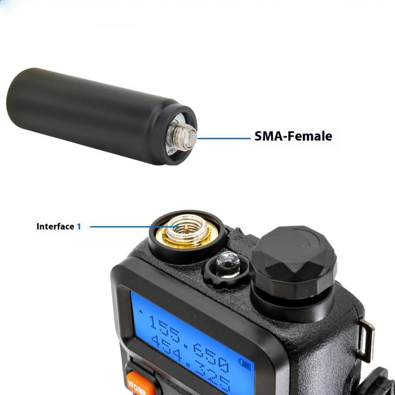 1 Piece High Gain Short Small Antenna Walkie Talkie Mini Antenna Sma-Female For Baofeng Bf-888S Uv-5Rh Quansheng Uv-K5 K5(8)