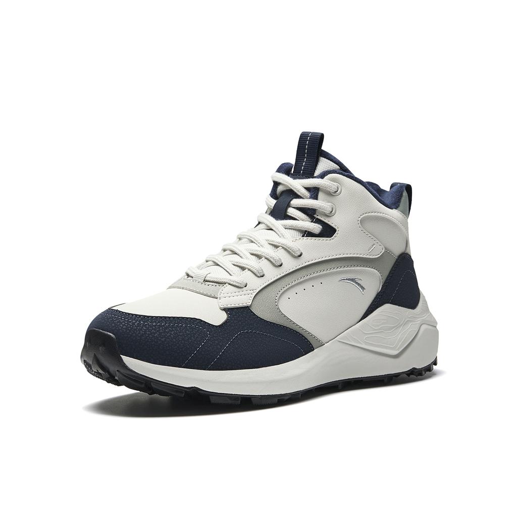 Anta Tazhou Synthetic Leather Fabric Cushioning Non-Slip Fashion Mid-Top Casual Shoes Men Casual Shoes 912548922-3