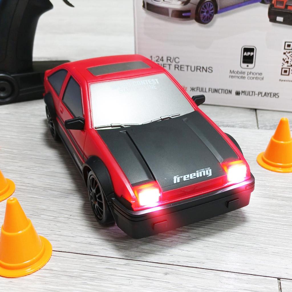Cross1:24 RC Four-Wheel Drive High-Speed Electric Drifting Supercar Toy.