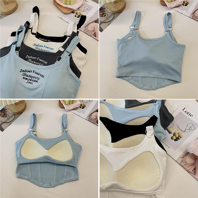 

Женский укороченный топ, летние Y2K, тонкие майки с нерегулярным подолом, повседневные сексуальные женские белые уличные топы с надписью и подкладкой для женщин M серый