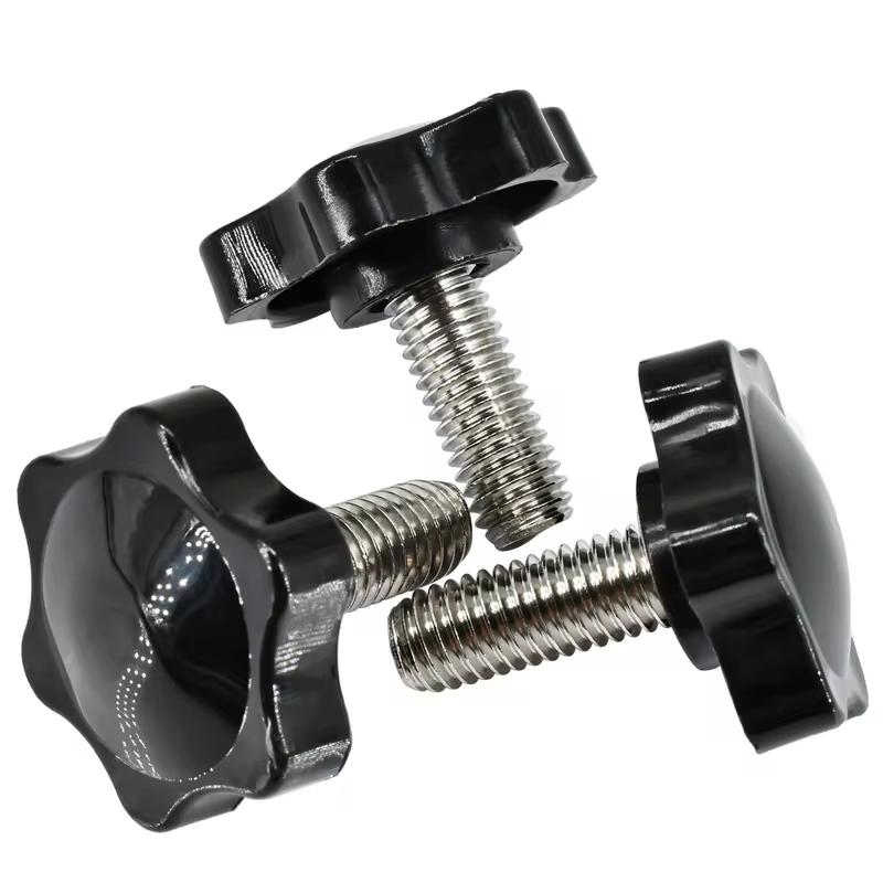 5/10pcs Star Shape Head Hand Knob Screws Bolt M4 M5 M6 M8 M10 M12 Plastic Thread Clamping Thumb Handle Machine Screw Bolts