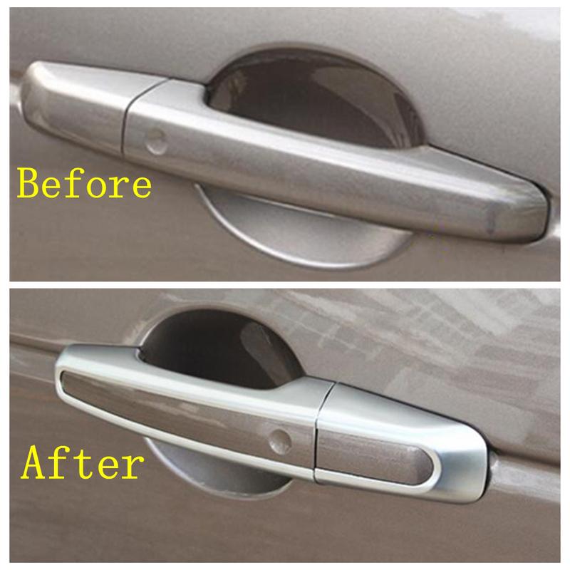 Car Door Handle Frame Molding Decoration Protection Cover Trim For Jaguar XF 2016 - ABS Matte / Chrome Accessories Exterior