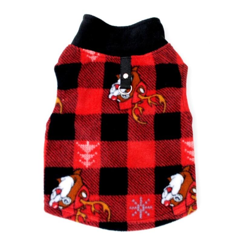 Pet clothes, dog autumn and winter fleece traction buckle, color