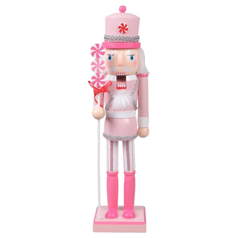 Collectible Wood Nutcrackers Puppet Decoration Desktop Shelf Ornaments 38cm Handmade Festive Nutcrackers Puppets