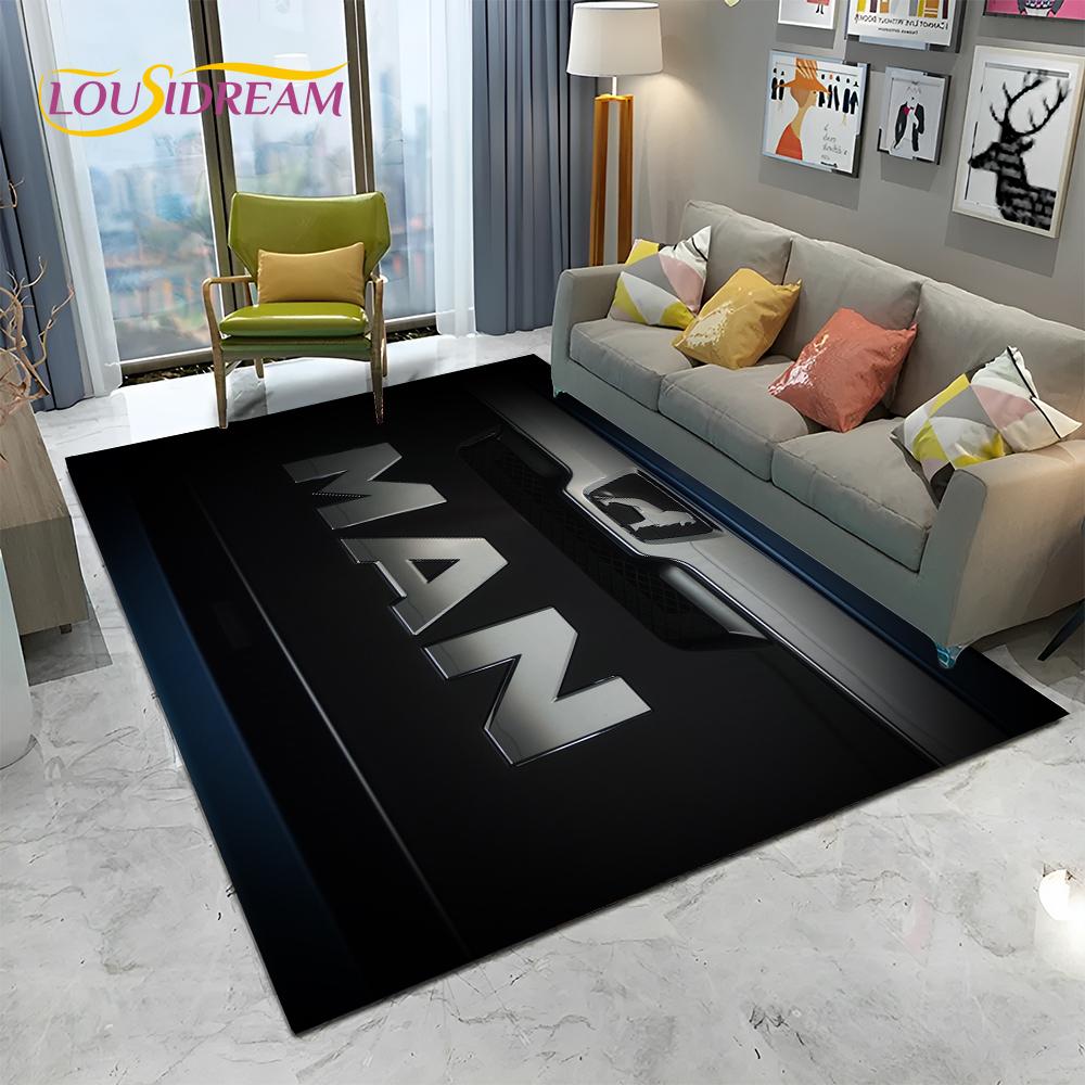 Muž Kamion Logo Série 3D Tisk HD Koberec pro Domácí Obývací Pokoj Ložnici Pohovku Rohožka Dekorace, Dětský Koberec Protiskluzová Podložka