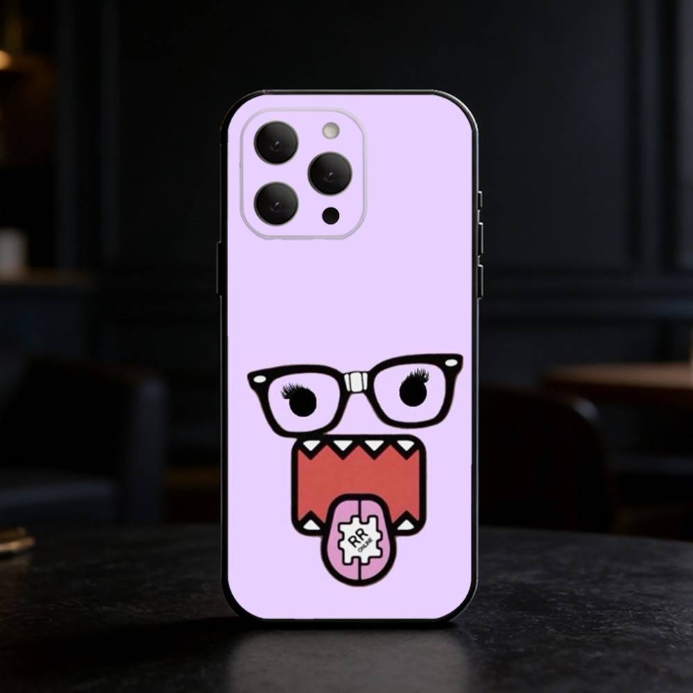 Cute Domo-kun Phone Case Phone Case Silicone Black Soft For IPhone 17,16,15,14,13,12,11,SE,Plus Pro Max