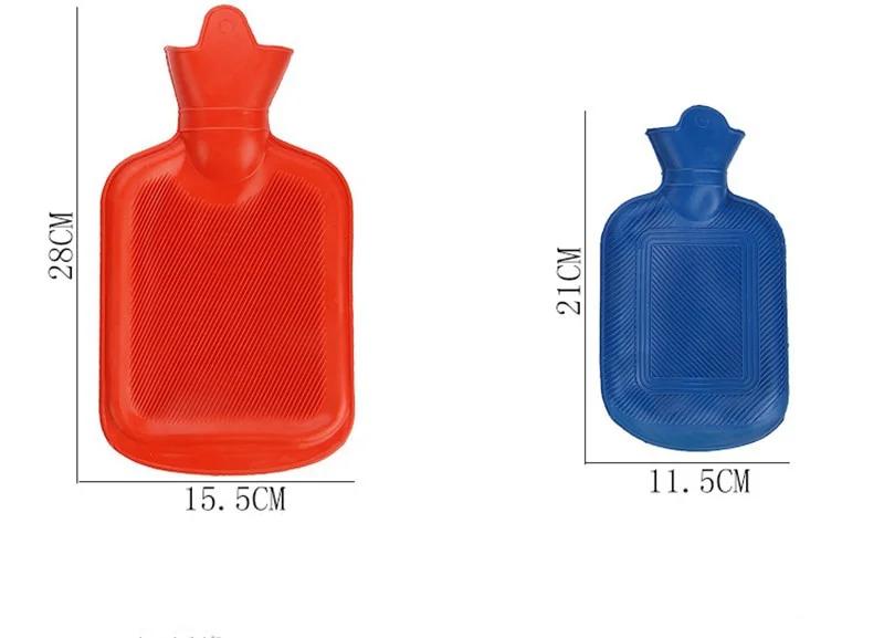 500/1000/1750/2000ML Thick Hot Water Bottles Winter Warm for Girls Women Pain Relief Bed Hand Feet Hot Water Bag Color Random