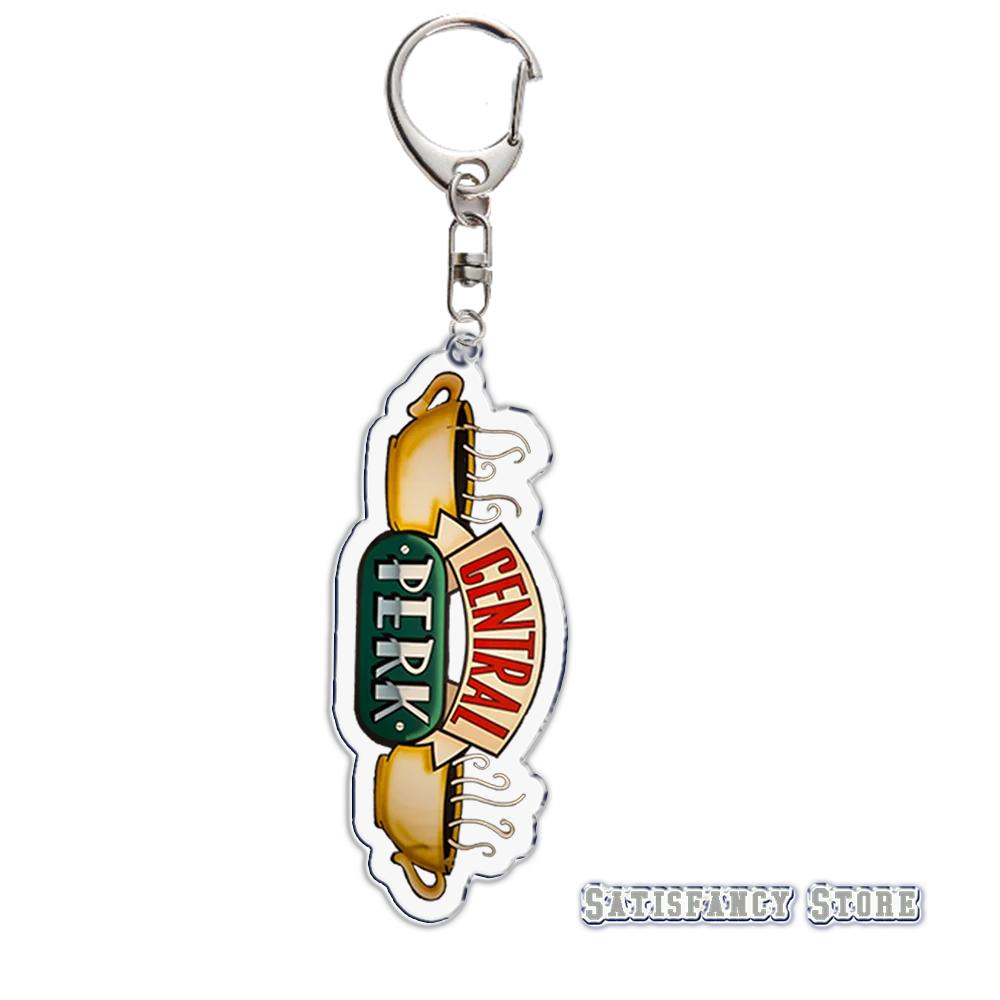 Classics TV Friends Keychain KeyRing Key Chains Chaveiro Cute Cartoon Fashion Friends for Bag Pendant Aaccessories Gift