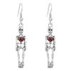 Gothic Skull & Heart Piercing Broadsword Earrings Set - Halloween Vintage Drip Oil Design