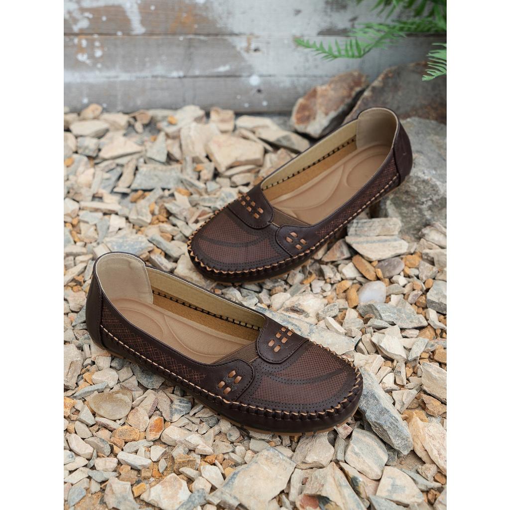 Sewing Laser Women's Flat Loafers