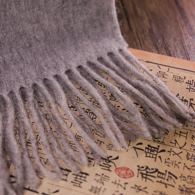Double-Sided Suzhou Embroidery Pure Wool Scarf - Chinese Style for Mature & Elderly