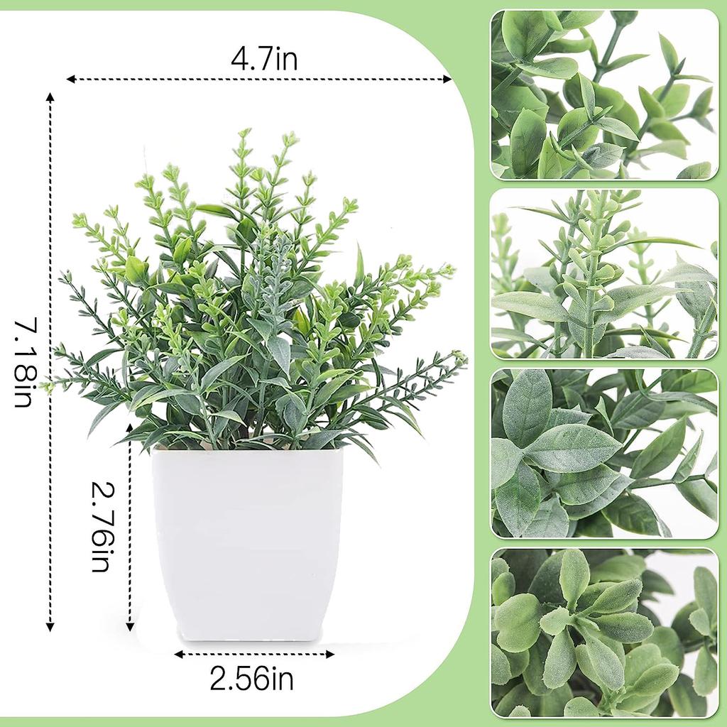 Simulated Green Plants, Frost-Hung Lavender, Potted Plants, Home Furnishing, Living Room Decoration Plastic, Small Bonsai, Eucalyptus Fake Plants