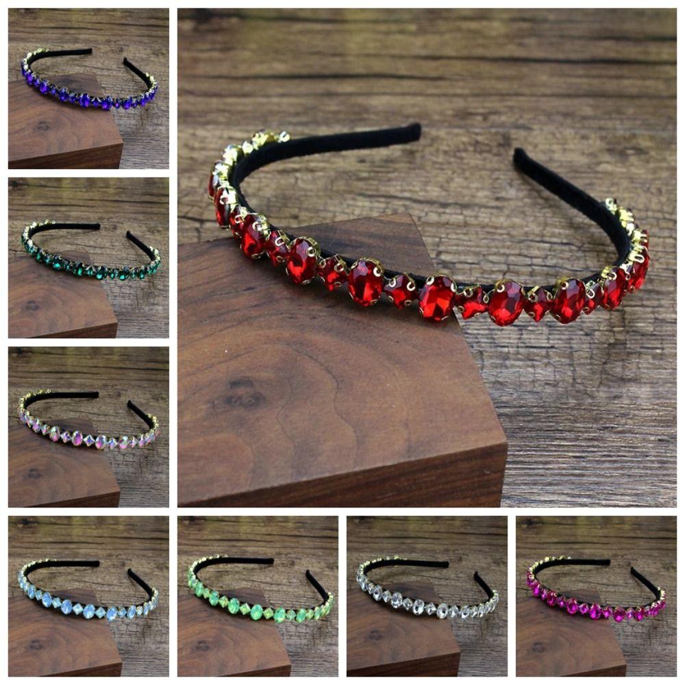 Non-Slip Sparkly Headband Crystal Bezel Crystal Hairbands Fashion Girls Hair Accessories  Wome