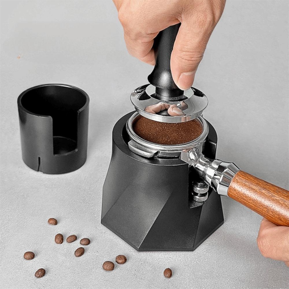 Non-Slip Bottom Coffee Tamper Holder Spiral Pattern Coffee Portafilter Station Cafe