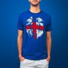 Women's Graphic Tee Lion England Flag T-Shirt, Union Kack Lion Flad Great Britian Novelty Unisex Top