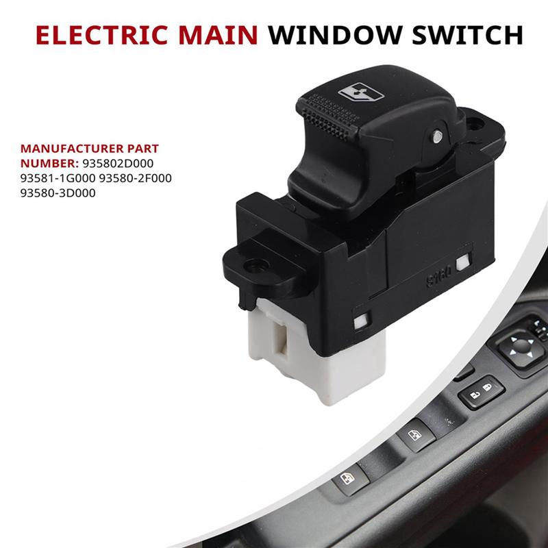Passenger Right Side Electric Power Window Switch For Hyundai Elantra Sonata Kia Optima Rio Sedona Spectra 93580-3D000