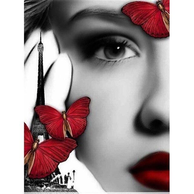 Full Square Round Drill Diamond Painting Street View Diamond Embroidery Landscape Rose Pictures of Rhinestones Home Decoraation