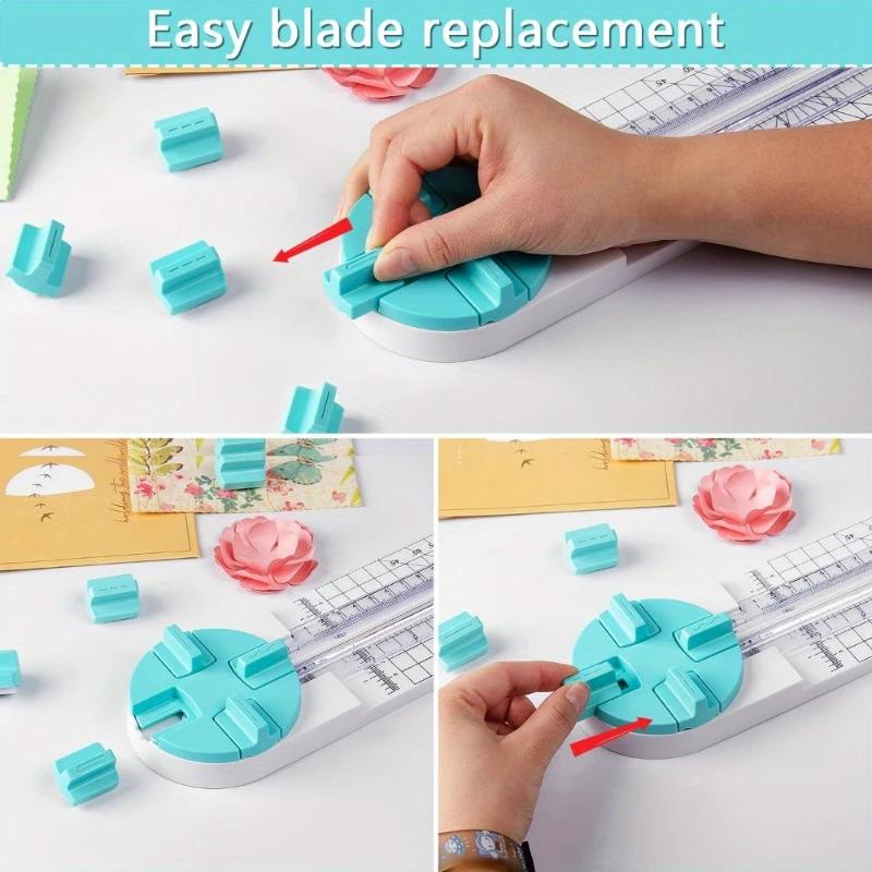 1Pc Multi-function Paper Cutter Creasing Machine 360-degree Rotary Paper Cutter 4 IN 1 for Hand-Cutting Card Art Tools