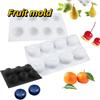Simulierte Frucht Silikonform DIY Frucht Dessert Mousse Kuchenform Kerze Aromatherapie Seife Silikonform Heimdekorationsform