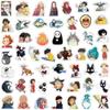 100Pcs Cartoon Bright Ghibli Hayao Miyazaki Stickers Totoro Elfs Decals For Phone Laptop Suitcase Notebook Waterproof Stickers