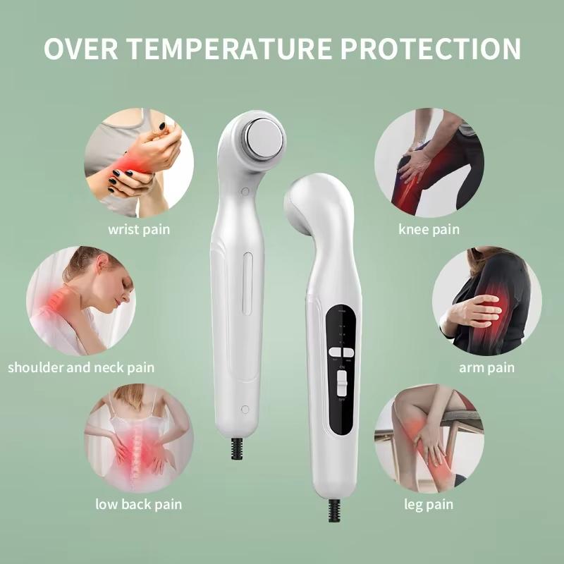 Portable Ultrasonic Body Massager, Handheld Adjustable Intensity for Waist Arm Leg Full Body Muscle Soothing & Relaxation