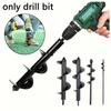 2 Garden Plant Auger Bits, Black Hex Drive Cement Board Auger Bits for Planting, Solid Auger Bit Planter, Auger Storage Case