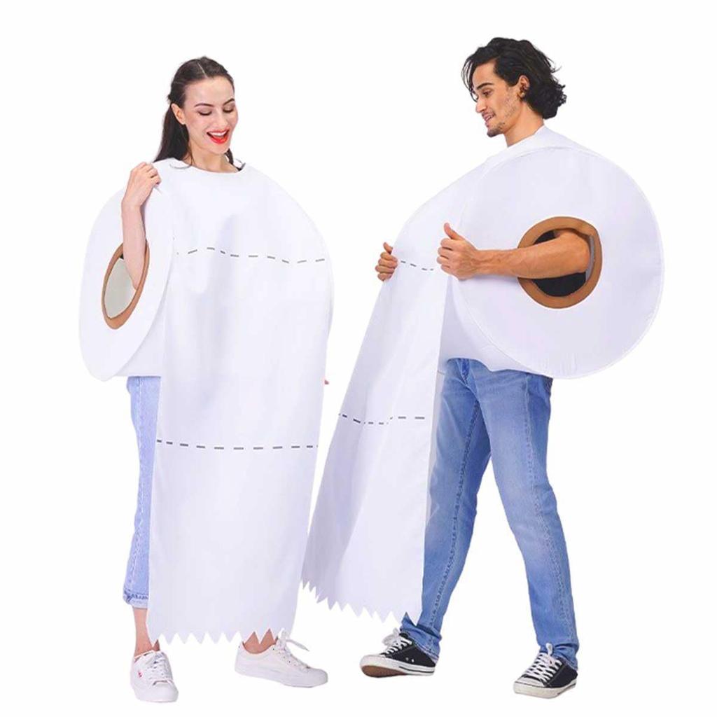 [monoii] Funny Cosplay Toilet Paper Kigurumi Costume, Perfect for Halloween, New Year's Parties, and More (e0126)
