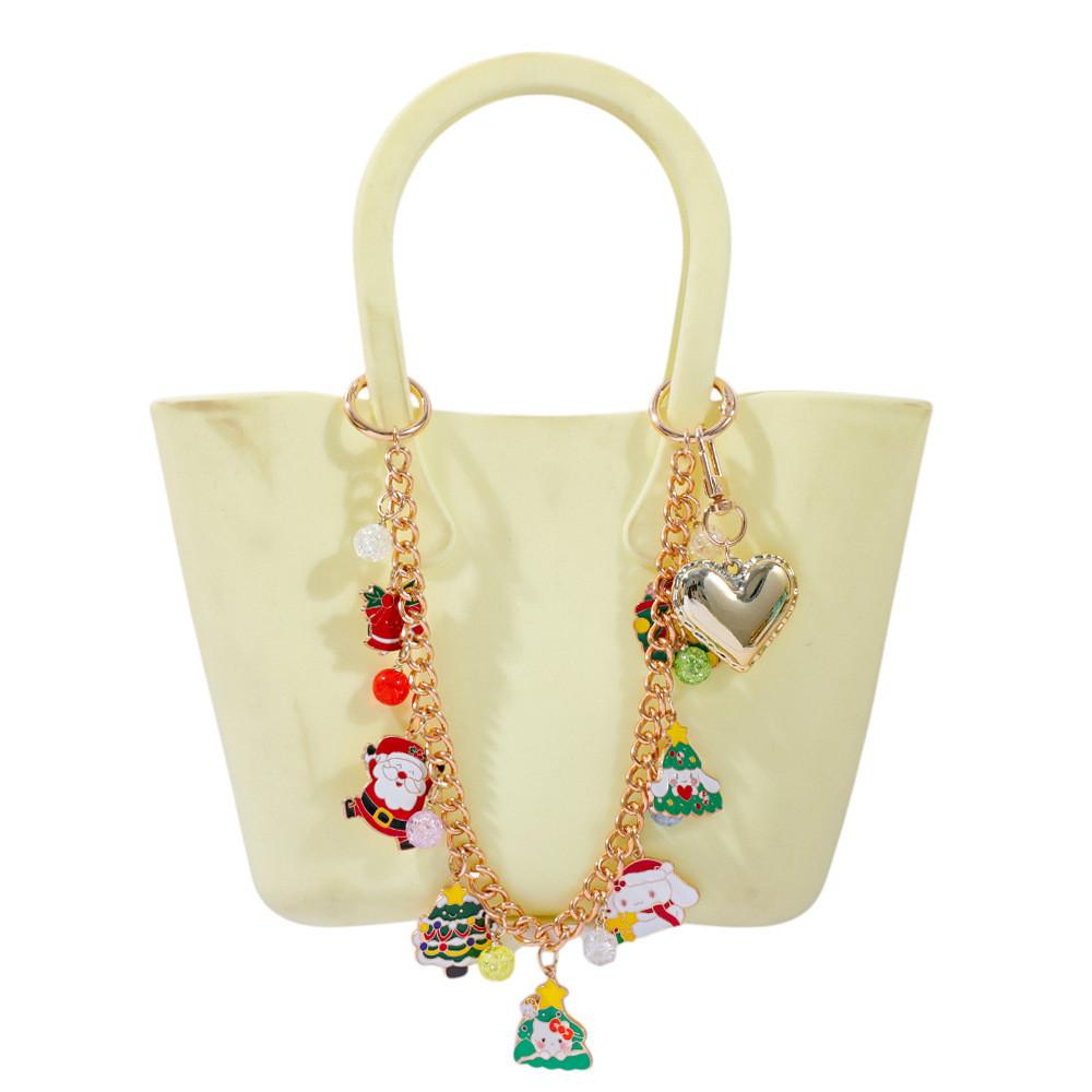 Sanrio Hello Kitty Christmas Pendant Bag Chain Zinc Alloy Charm For Women And Men