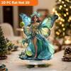 1pcs2D Bohemian Style Butterfly Fairy Statue Decoration - Forest Themed Decoration, Perfect for Bedroom and Living Room Decora