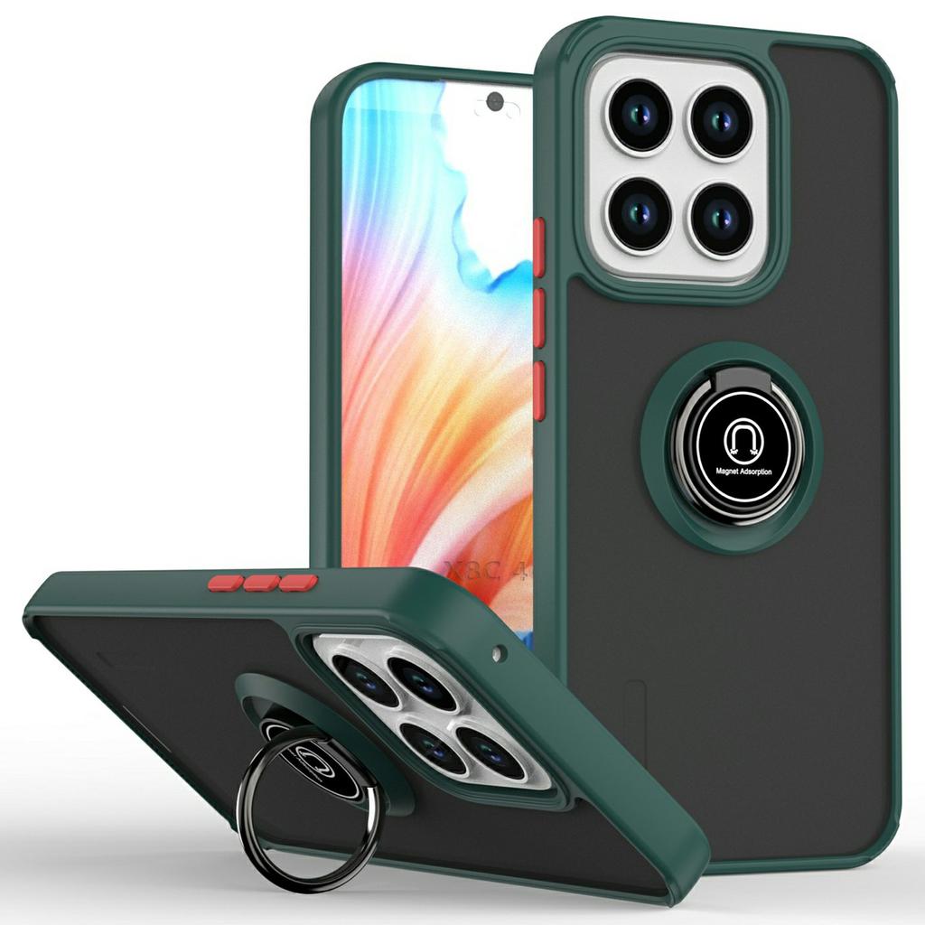 For Honor X8c 4G Case Ring Holder Kickstand TPU+Acrylic Phone Cover