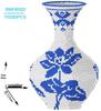 Blue & White Porcelain Building Blocks: 3D Puzzle Model Educational Toy Ornament Gift