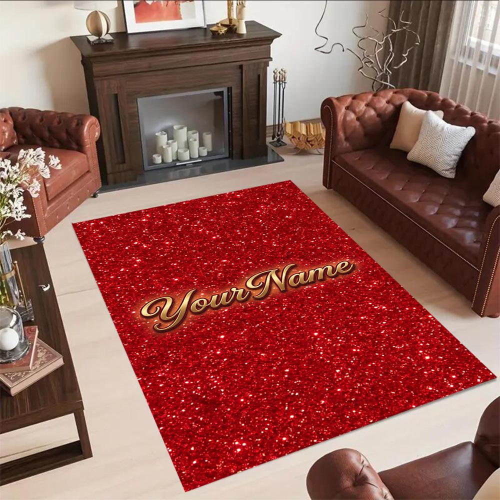Rose Personalized Name Area Rug Suitable for Living Rooms Dormitory Bedrooms Decorate Room Anti-slip Rug Office Home Decor