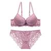 French Sexy Lace Bra Set,Push‑Up Bra Set for Small Bust,Gather Side Fat Lingerie Set