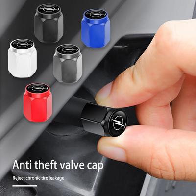 4PCS Car Wheel Air Stem Cover Tire Valve Leak Proof Caps Auto Accessories For Vauxhall Corsa VXR Crossland Combo Life Astra