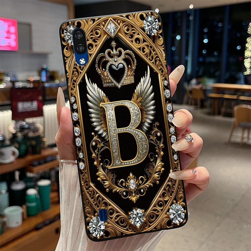 

Phone Case For ZTE Blade A5 2020/ZTE Blade A51 Lite Soft Black Silicone Cover Initial Letters Pattern Fashion Protective Casing ZTE Blade A51 Lite
