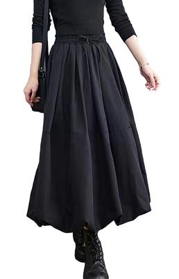 Azulte Long Perfect for Everyday and Going with a Flattering Maxi Balloon Cocoon Size XL Women's Skirt, Commuting, School, Wear, Out, Silhouette, 294,