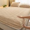 Winter Velvet Mattress Cover Thicken Warmth Bed Cover Bedsheet Bed Linen Soft Plush Warm Fitted Sheet Winter Velvet Bedcloth