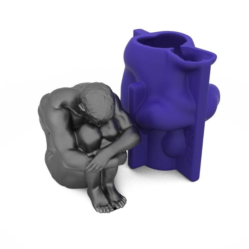 3D-Körperform Kerzenform Silikonform Große Fondantform für Schokolade Handgemachte Kerze Seife Porträt Gipsform Herstellen