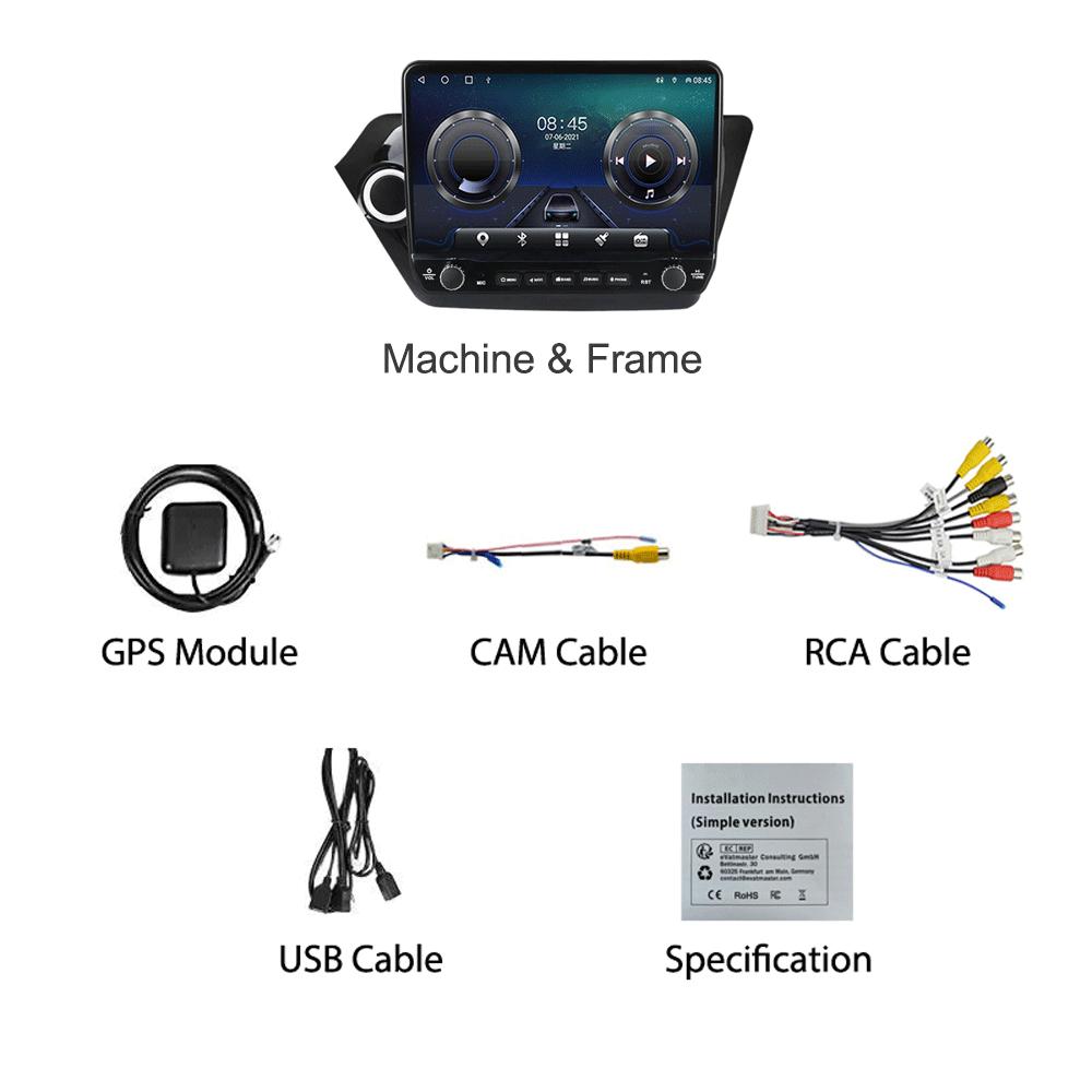 Android Car Radio For KIA RIO 3 4 2011-2015 With Button Knob 10 Inch Multimedia Player Navigation GPS Carplay 2+32GB