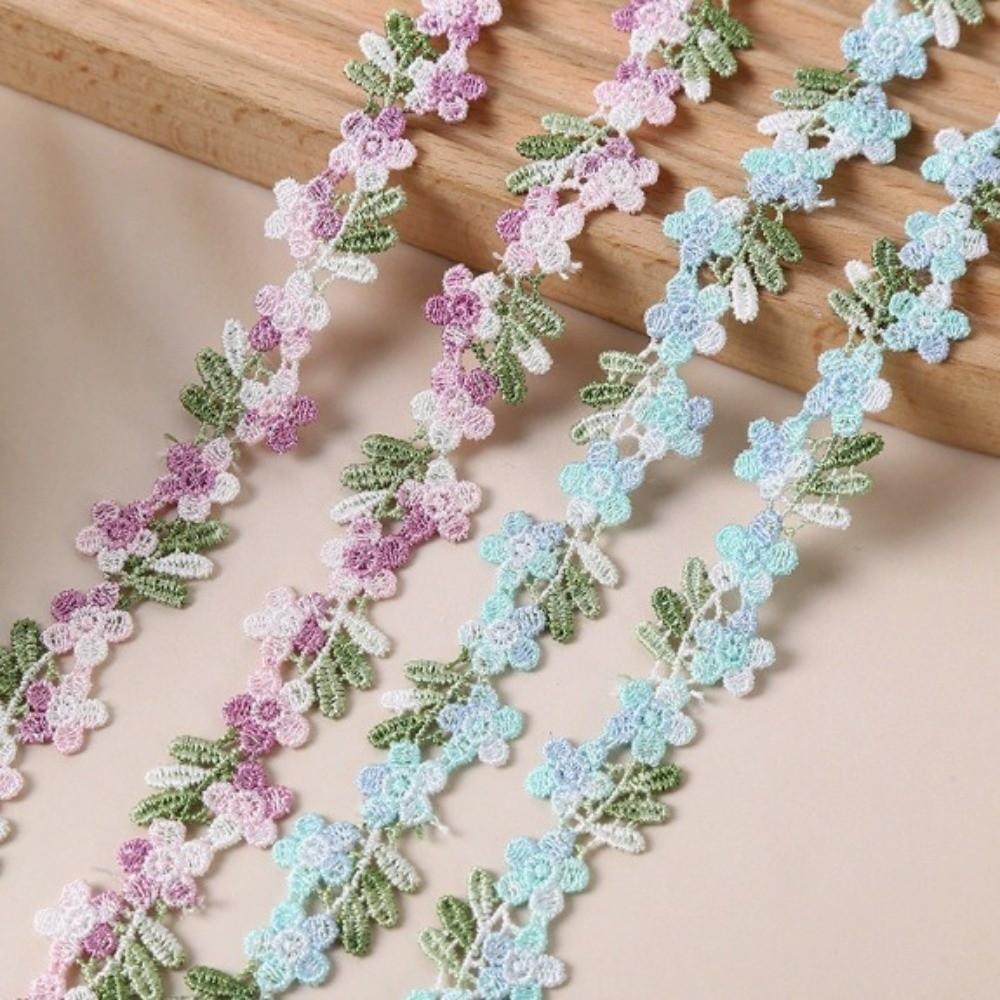 Water-soluble Flower Lace Trim 2cm Wide Small Floral Lace Embroidered Lace Trim  Sewing Projects