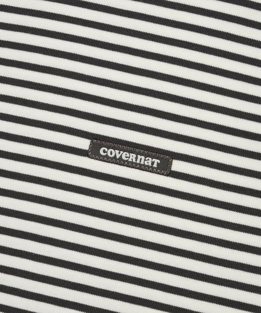 COVERNAT WOMAN Striped T-Shirt Charcoal