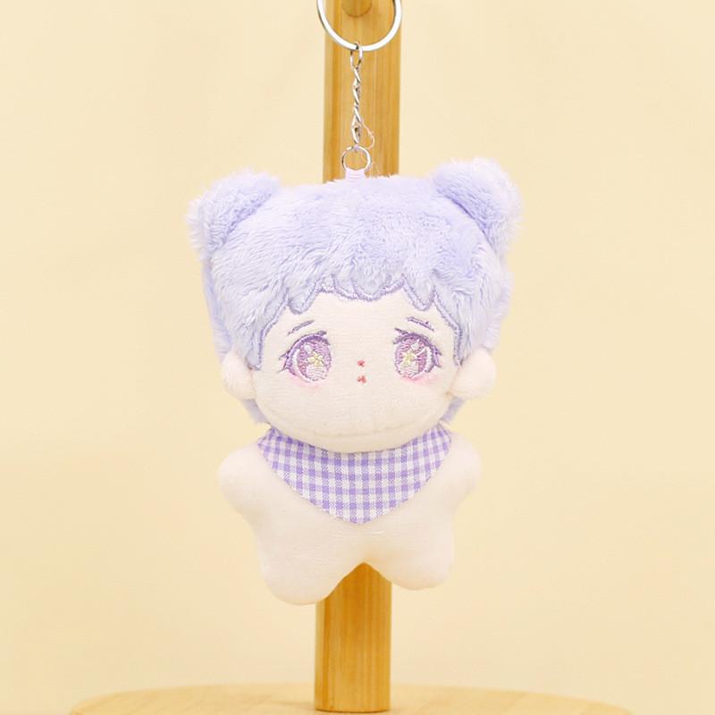 Adorable Plush Toy Keychain Soft Cotton Doll Cute Character Bag Charm For Couples