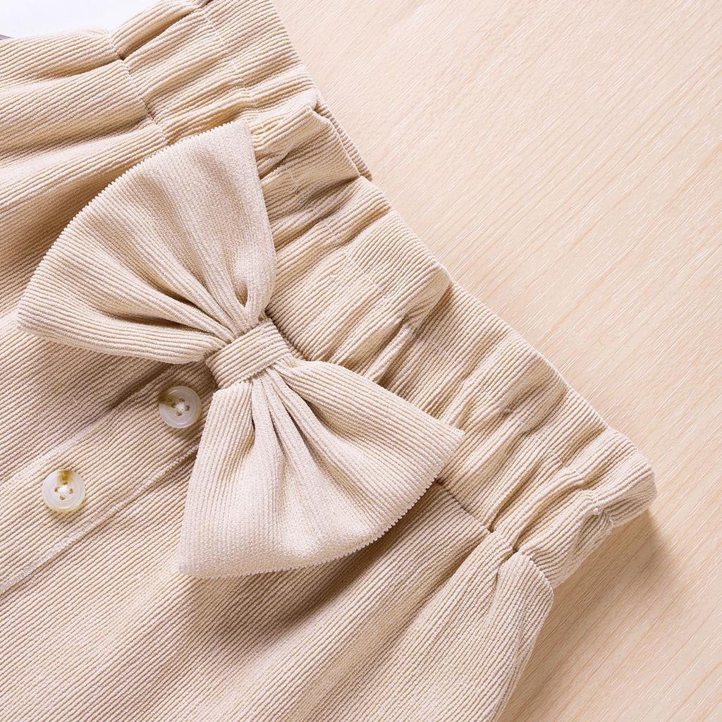 Dětská móda Ležérní sukně Jednobarevná Mašle Jednořadé Zapínání Krátká sukně