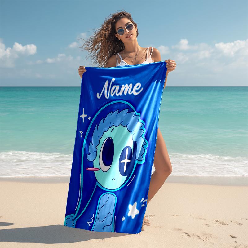 Personalized customized proof beach towel with game Dandy's World pattern - soft, absorbent, quick-drying, perfect swimming, camping&bathing