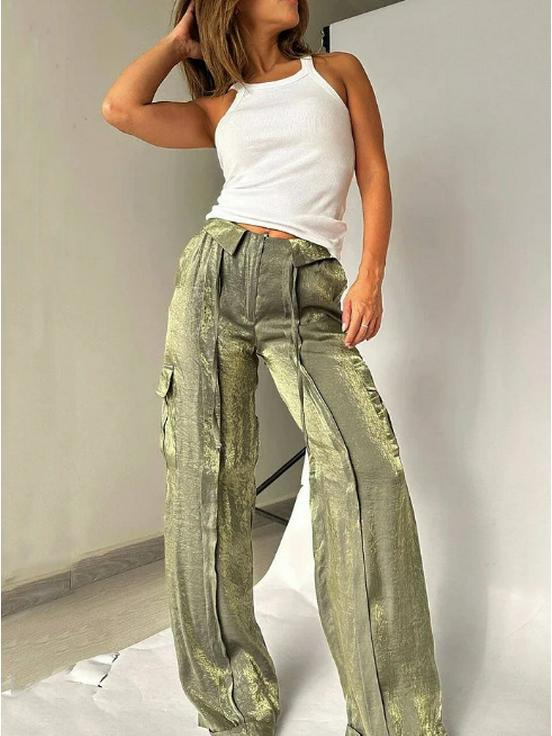 

2025 Весна/Лето Повседневные Разноцветные Свободные Брюки на Молнии XL