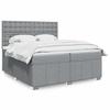 VidaXL Slatted Bed Base with Mattress Light Grey 200x200cm Fabric 3294089
