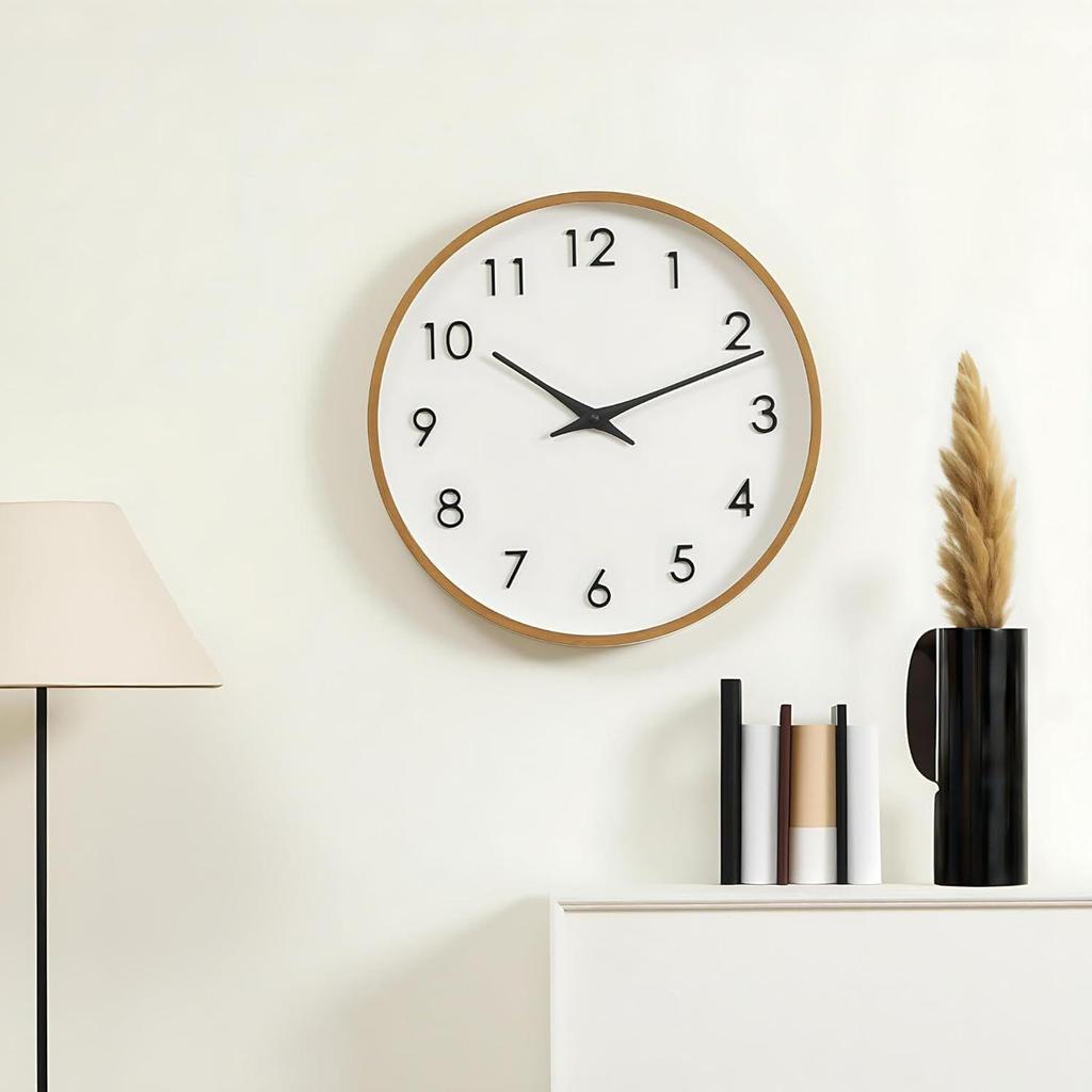 Golden Unique Wall Clock for Living Room Stylish Latest | Modern Analog Clock for Bedroom, Kitchen, Hall, Office | Modern Analog Time Piece Home Decor