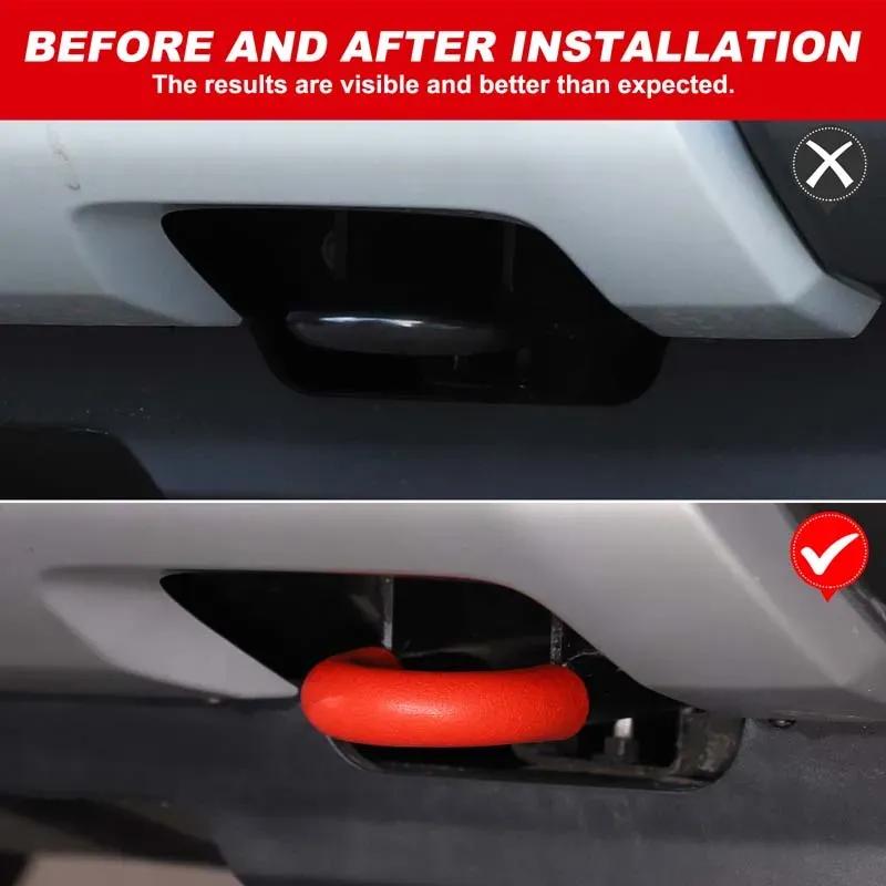 TPE Car Iron Tow Hook Rescue Front Trailer Hook Protective Decorative For Ford Ranger Ranger + Exterior Accessories 2 Pcs